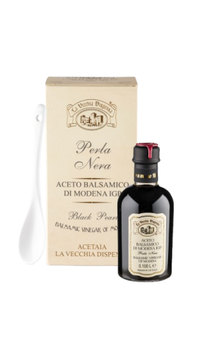Palsamiäädikas PERLA NERA Aceto Balsamico di Modena IGP Kinkekomplekt LA VECCHIA DISPENSA 100ml